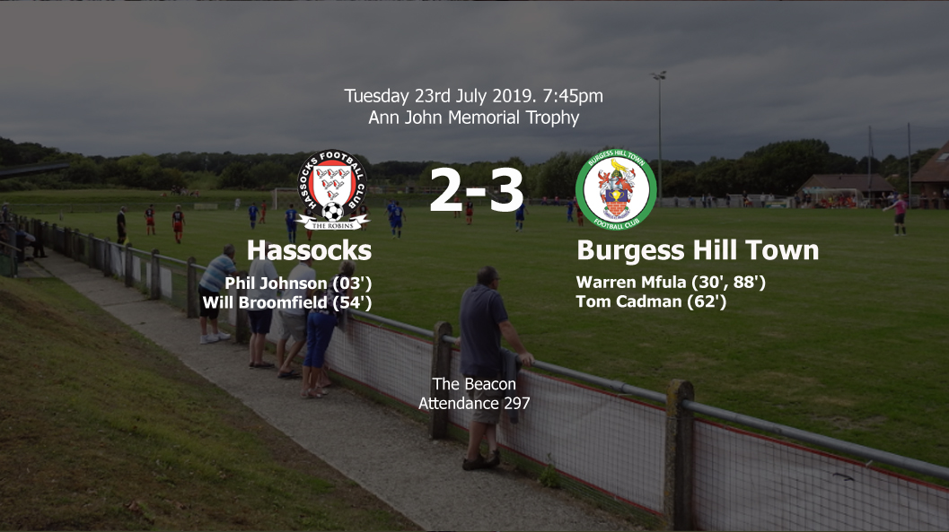 Report: Hassocks 2-3 Burgess Hill Town, 23/07/19