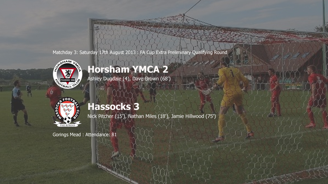 Report: Horsham YMCA 2-3 Hassocks, 17/08/13
