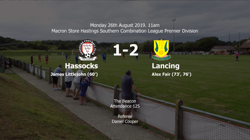 Report: Hassocks 1-2 Lancing, 26/08/19