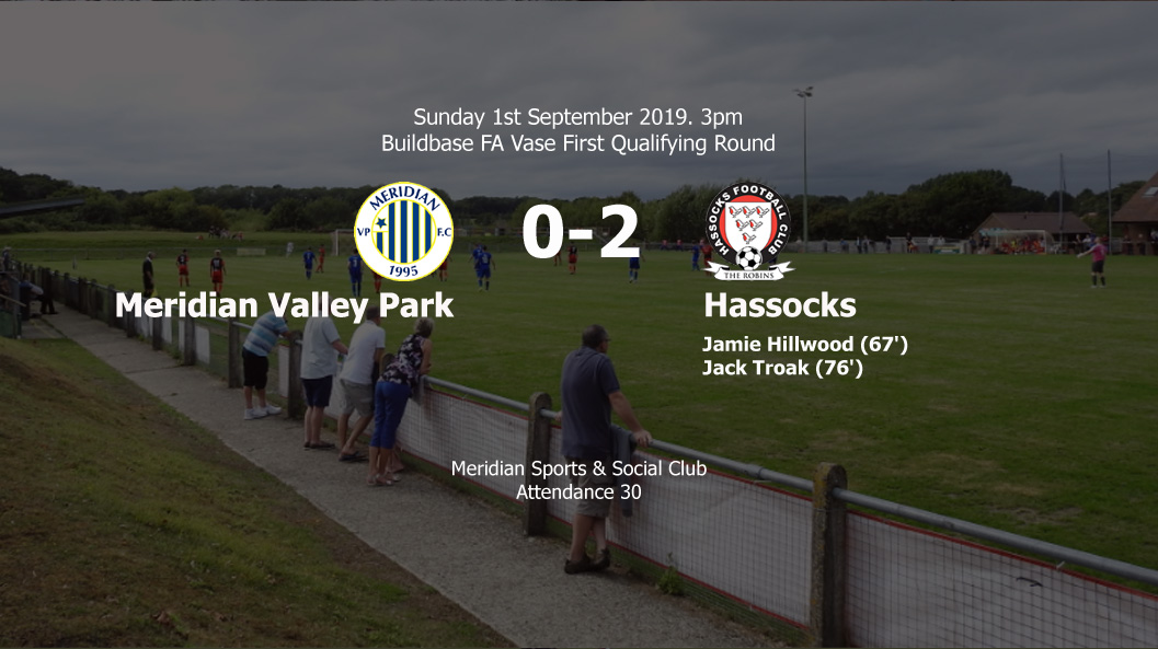 Report: Meridian Valley Park 0-2 Hassocks, 01/09/19