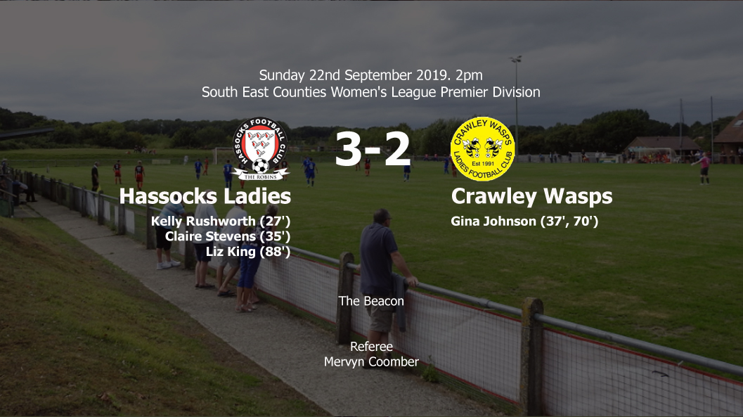 Report: Hassocks Ladies 3-2 Crawley Wasps, 22/09/19