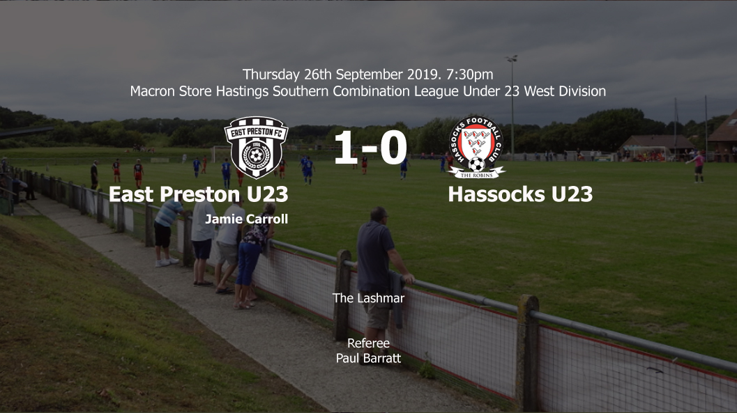 Report: East Preston U23 1-0 Hassocks U23, 26/09/19