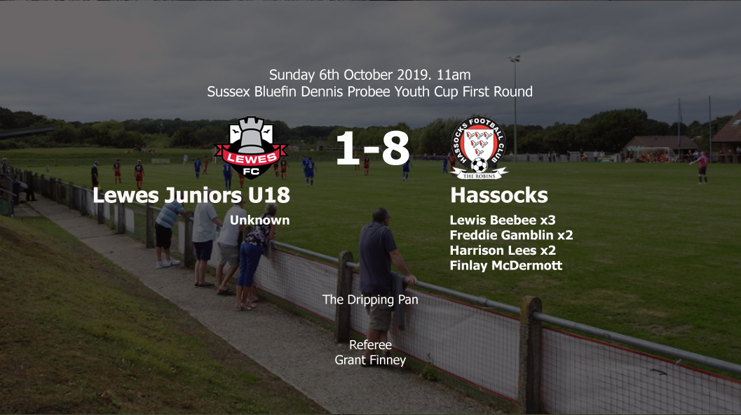 Report: Lewes Juniors U18 1-8 Hassocks U18, 06/10/19