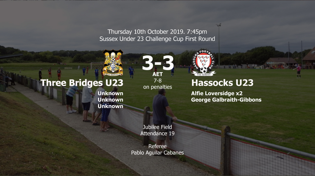 Report: Three Bridges U23 3-3 Hassocks U23, 10/10/19