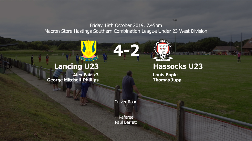 Report: Lancing U23 4-2 Hassocks U23, 18/10/19