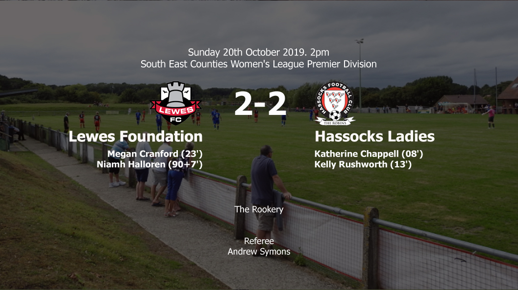 Report: Lewes Foundation 2-2 Hassocks Ladies, 20/10/19