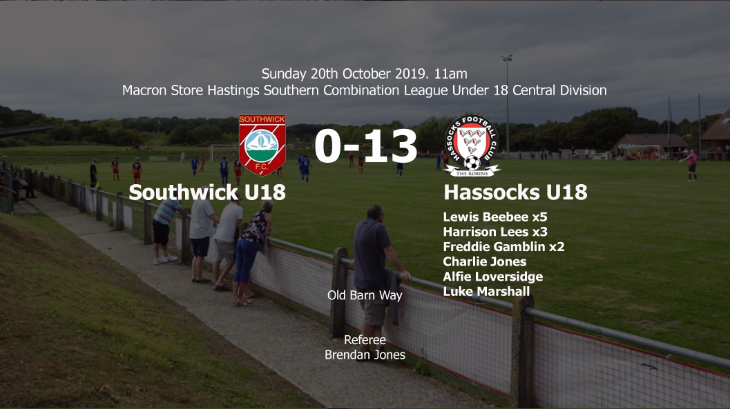 Report: Southwick U18 0-13 Hassocks U18, 20/10/19
