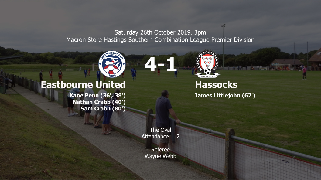 Report: Eastbourne United 4-1 Hassocks, 26/10/19