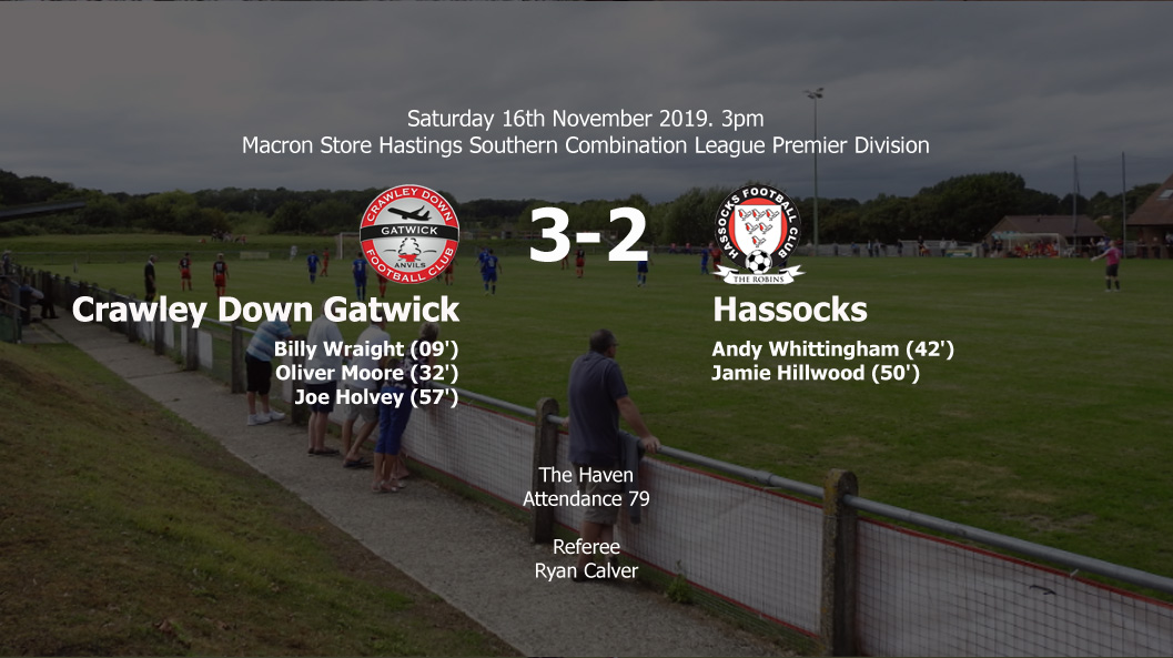 Report: Crawley Down Gatwick 3-2 Hassocks, 16/11/19