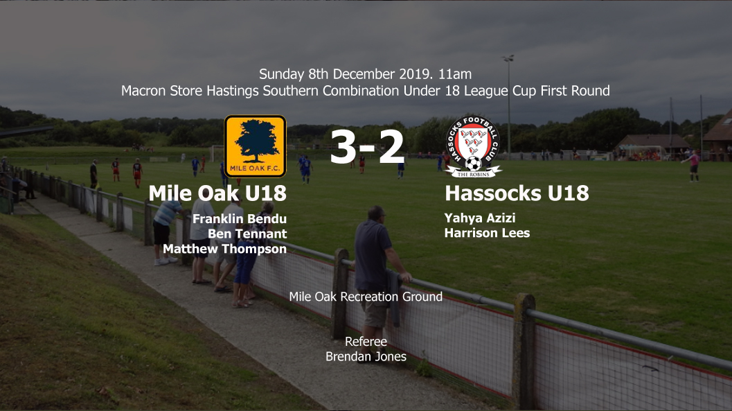 Report: Mile Oak U18 3-2 Hassocks U18, 08/12/19