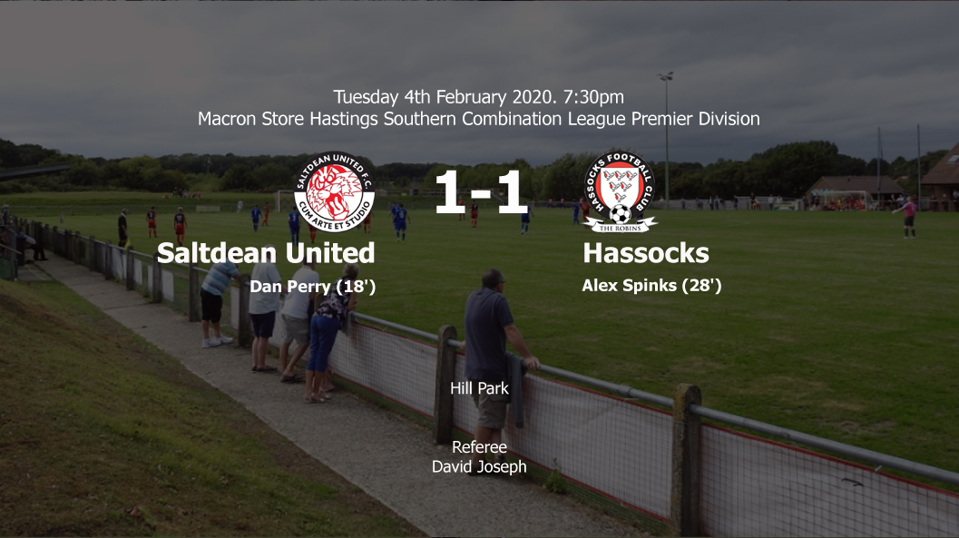 Report: Saltdean United 1-1 Hassocks, 04/02/20