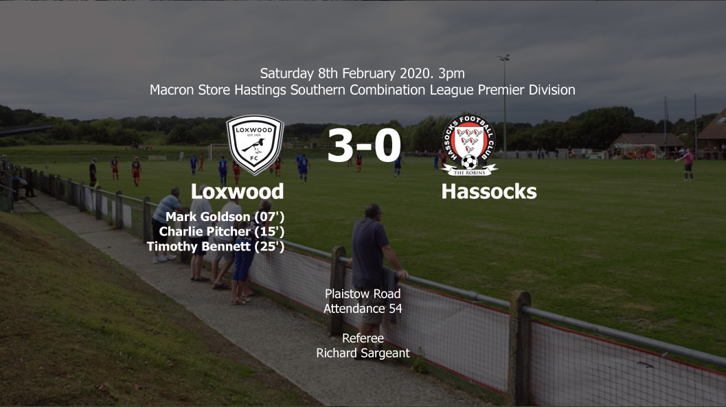 Report: Loxwood 3-0 Hassocks, 08/02/20