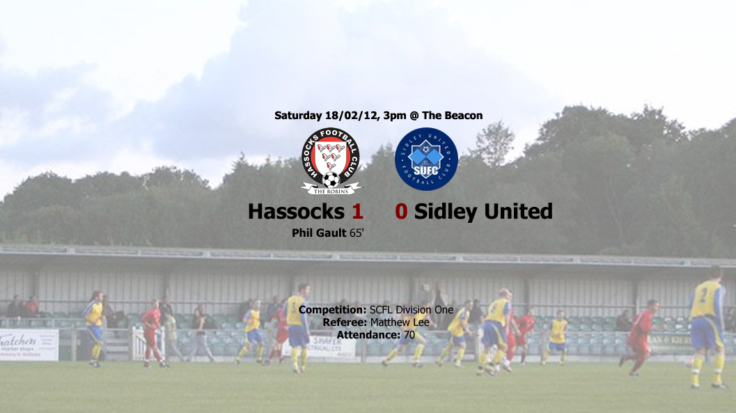 Report: Hassocks 1-0 Sidley United, 18/02/12