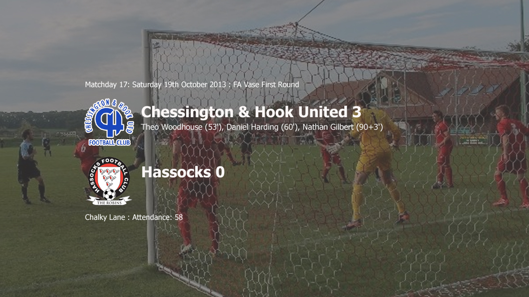Report: Chessington & Hook United 3-0 Hassocks, 19/10/13