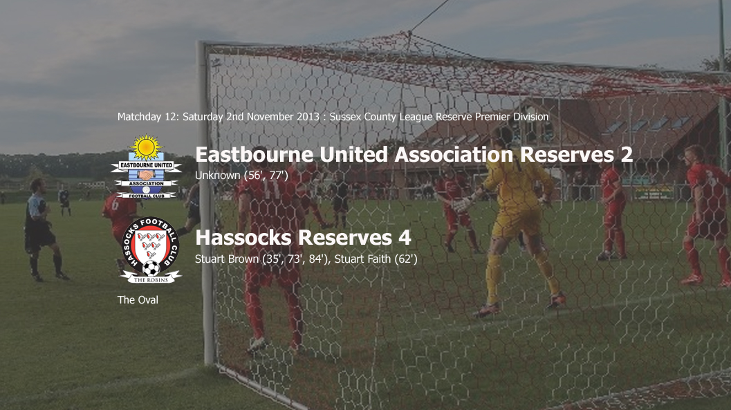 Report: Eastbourne Utd Asc. Reserves 2-4 Hassocks Reserves, 02/11/13