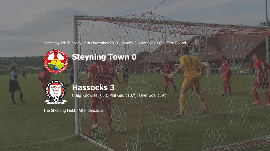 Report: Steyning Town 0-3 Hassocks, 26/11/13