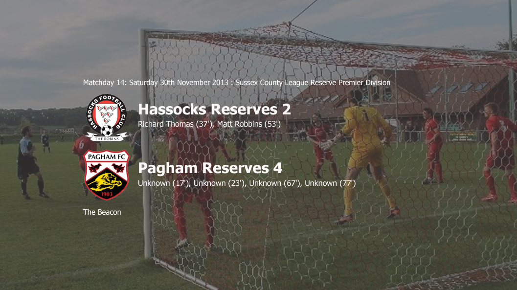 Report: Hassocks Reserves 2-4 Pagham Reserves, 30/11/13