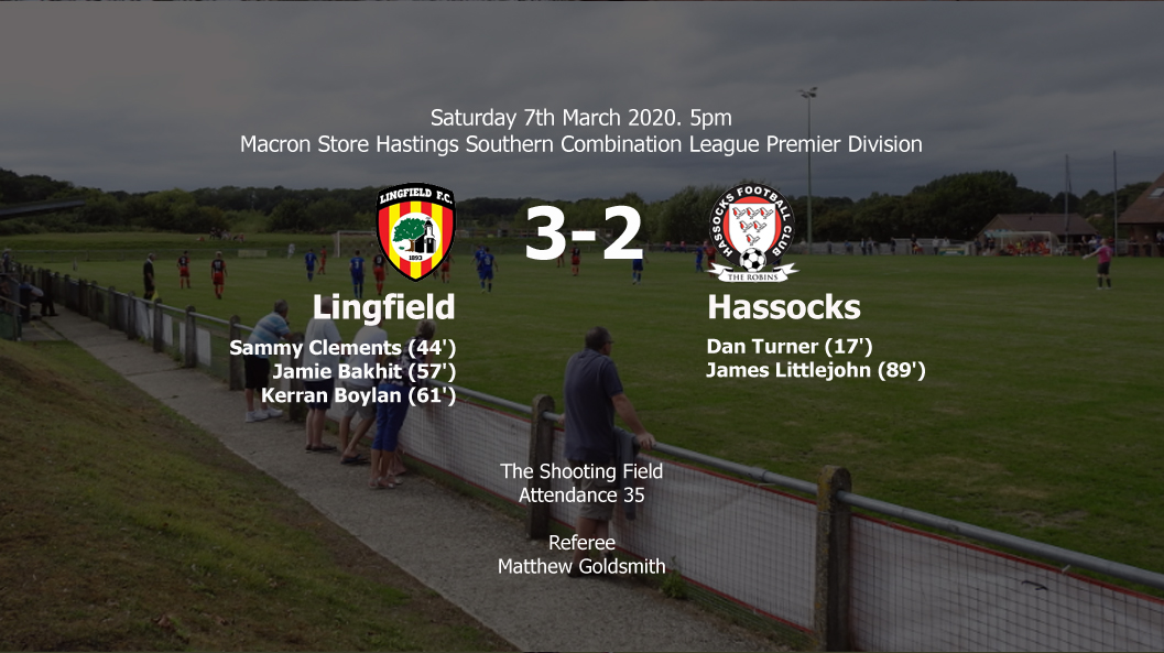 Report: Lingfield 3-2 Hassocks, 07/03/20