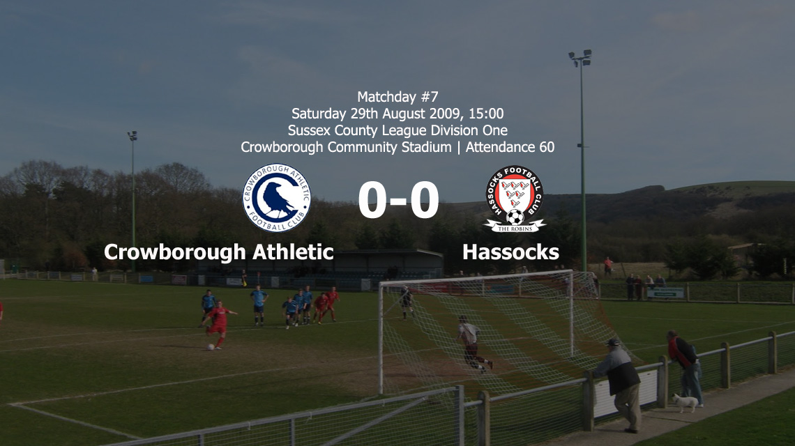 Report: Crowborough Athletic 0-0 Hassocks, 29/08/09
