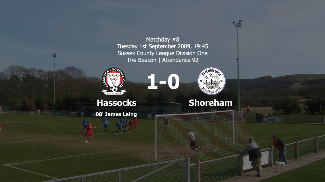 Report: Hassocks 1-0 Shoreham, 01/09/09