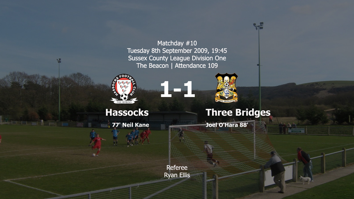 Report: Hassocks 1-1 Three Bridges, 08/09/09