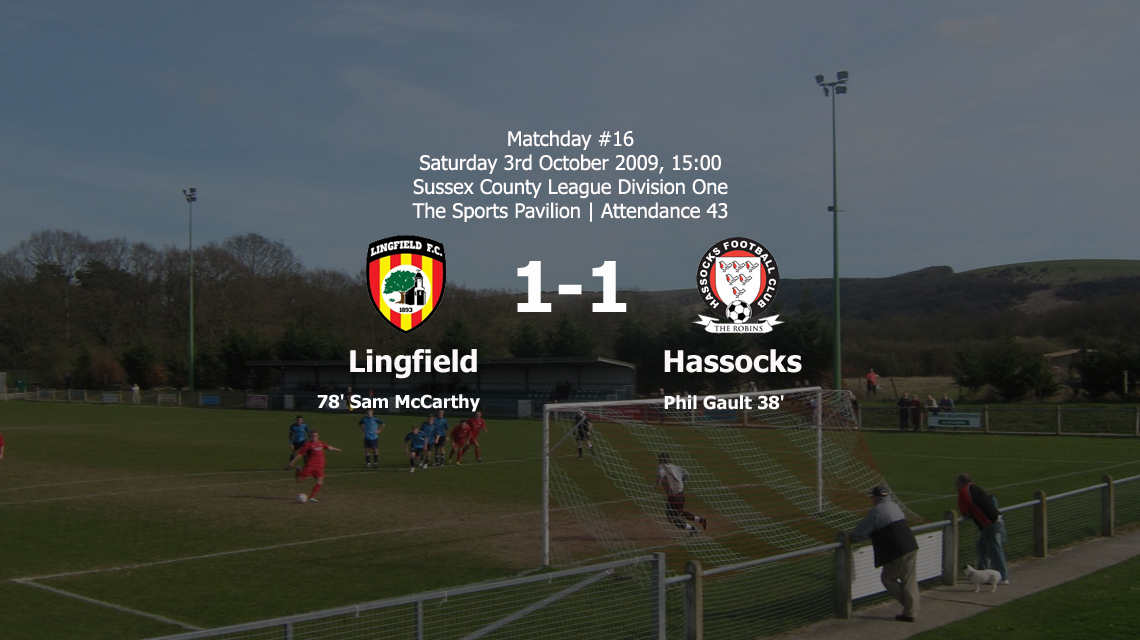 Report: Lingfield 1-1 Hassocks, 03/10/09