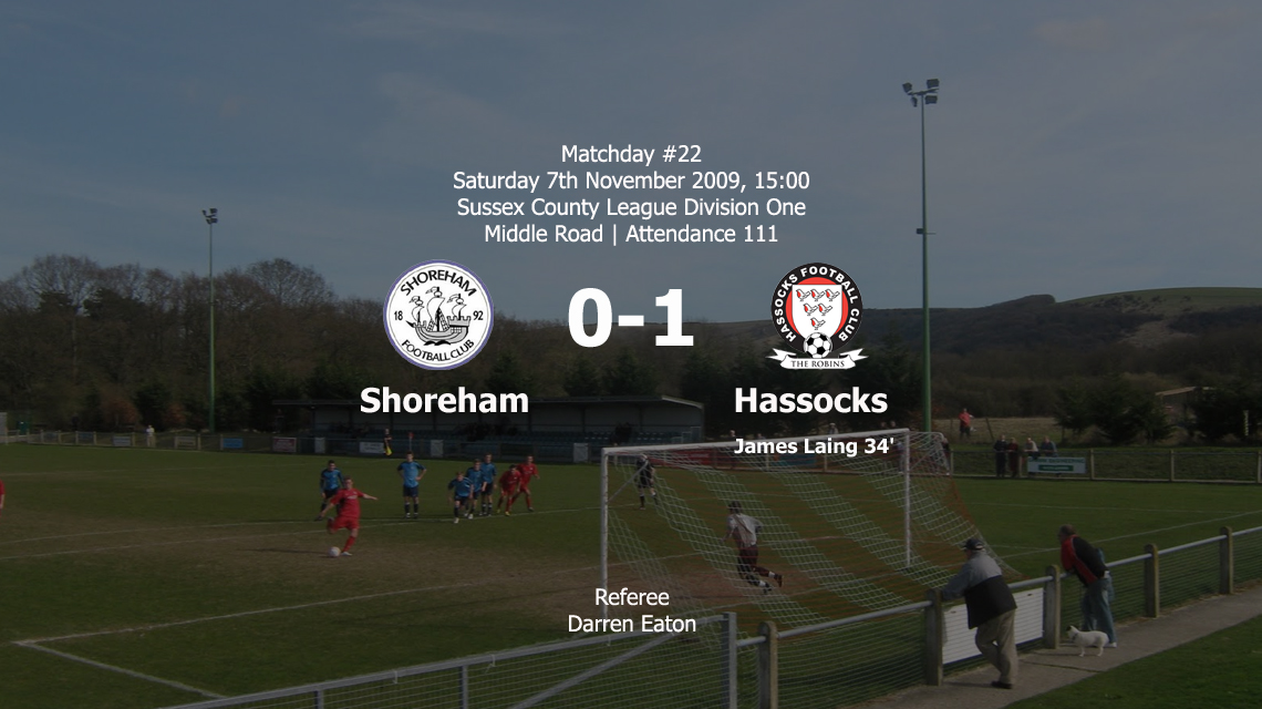 Report: Shoreham 0-1 Hassocks, 07/11/09