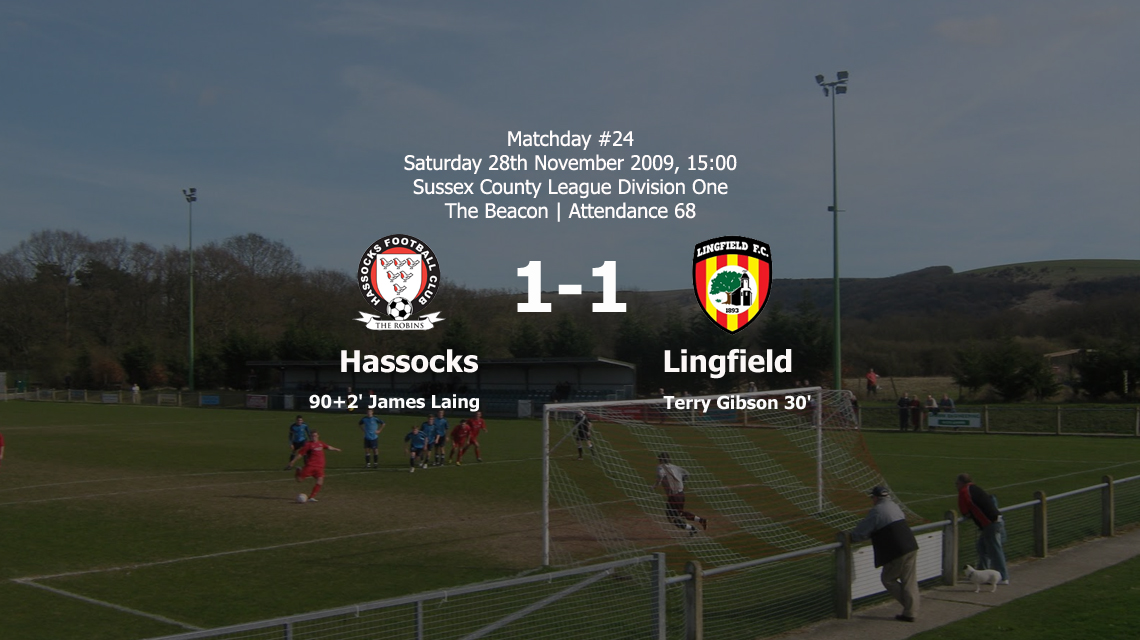 Report: Hassocks 1-1 Lingfield, 28/11/09