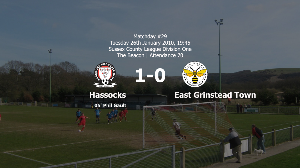 Report: Hassocks 1-0 East Grinstead Town, 26/01/10