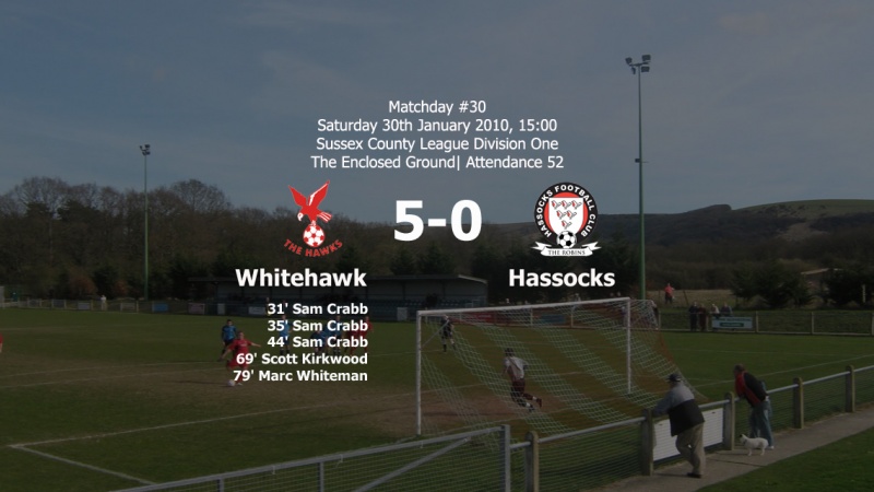 Report: Whitehawk 5-0 Hassocks, 30/01/10