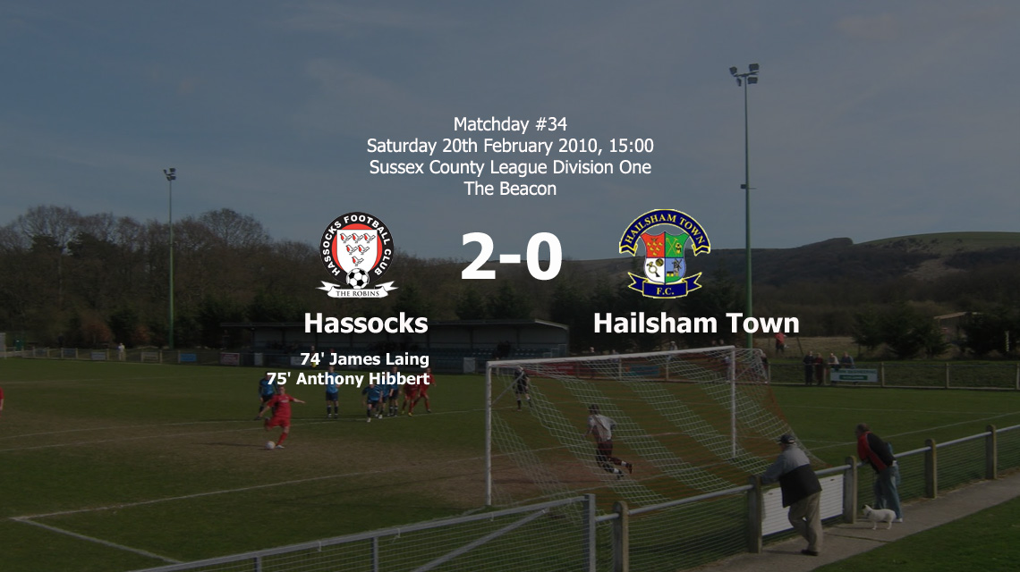Report: Hassocks 2-0 Hailsham Town, 20/02/10