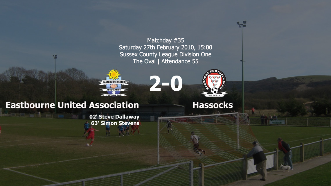 Report: Eastbourne United Association 2-0 Hassocks, 27/02/10