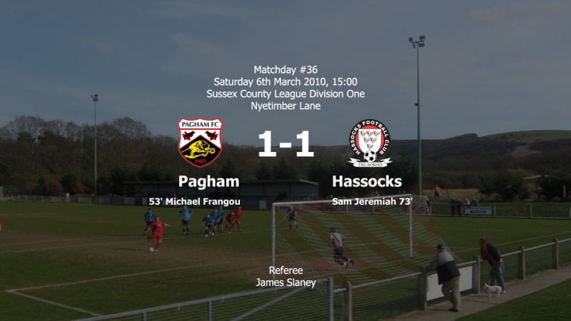 Report: Pagham 1-1 Hassocks, 06/03/10