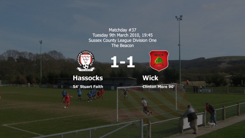 Report: Hassocks 1-1 Wick, 09/03/10