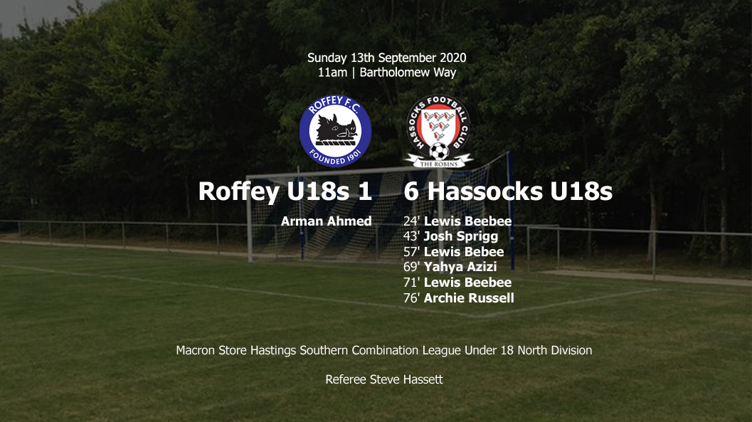 Report: Roffey U18 1-6 Hassocks U18, 13/09/20