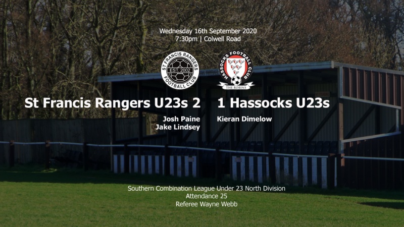 Report: St Francis Rangers U23 2-1 Hassocks U23, 16/09/20