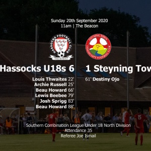 Report: Hassocks U18 6-1 Steyning Town U18, 20/09/20