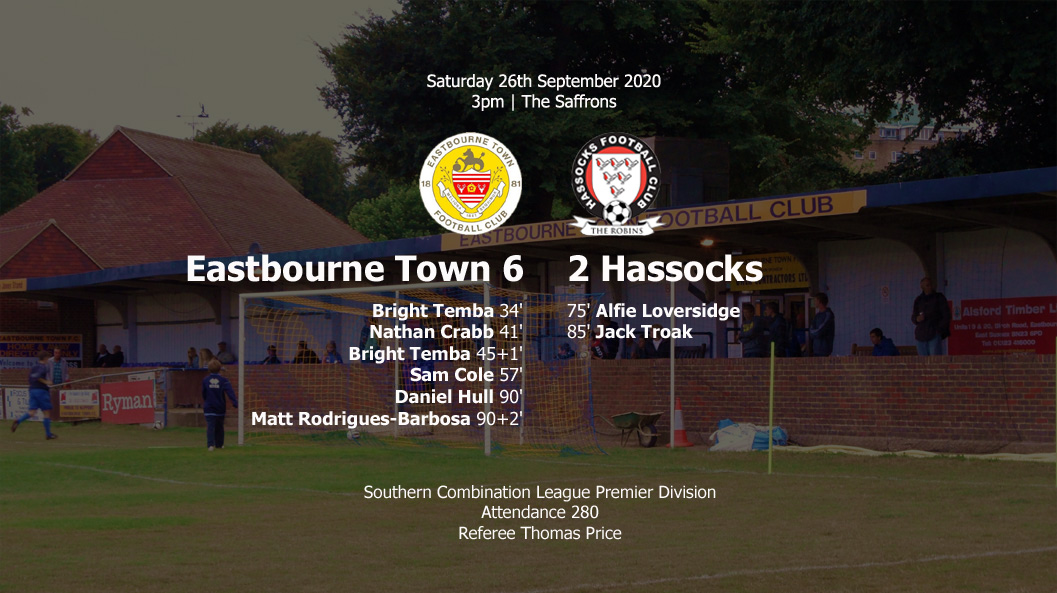 Report: Eastbourne Town 6-2 Hassocks, 26/09/20
