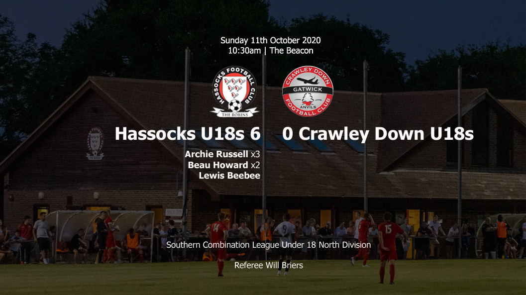 Report: Hassocks U18s 6-0 Crawley Down Gatwick U18s, 11/10/20