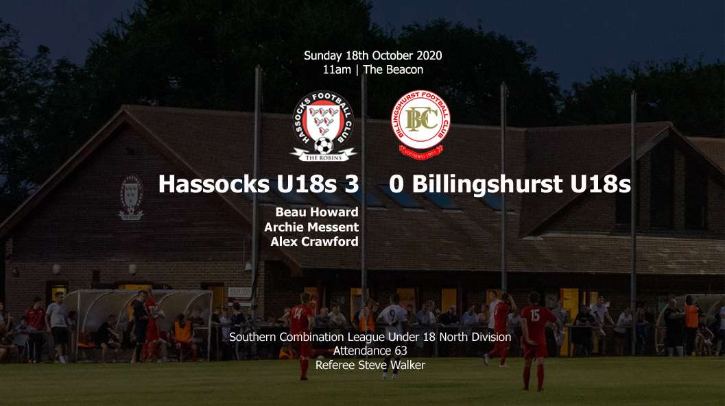 Report: Hassocks U18 3-0 Billingshurst U18, 18/10/20