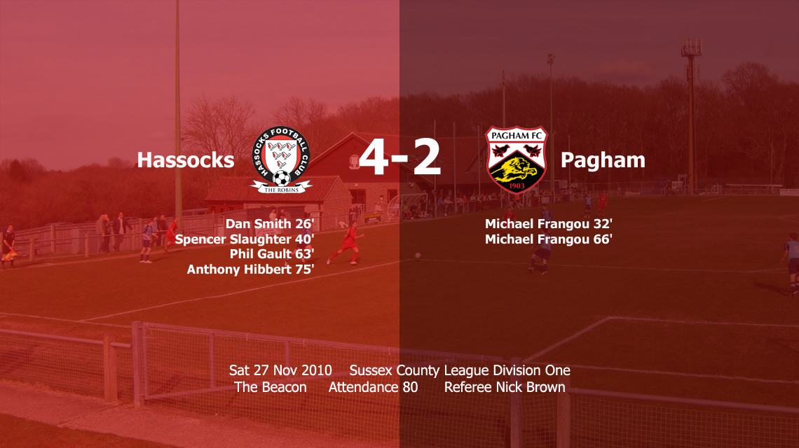 Report: Hassocks 4-2 Pagham, 27/11/10