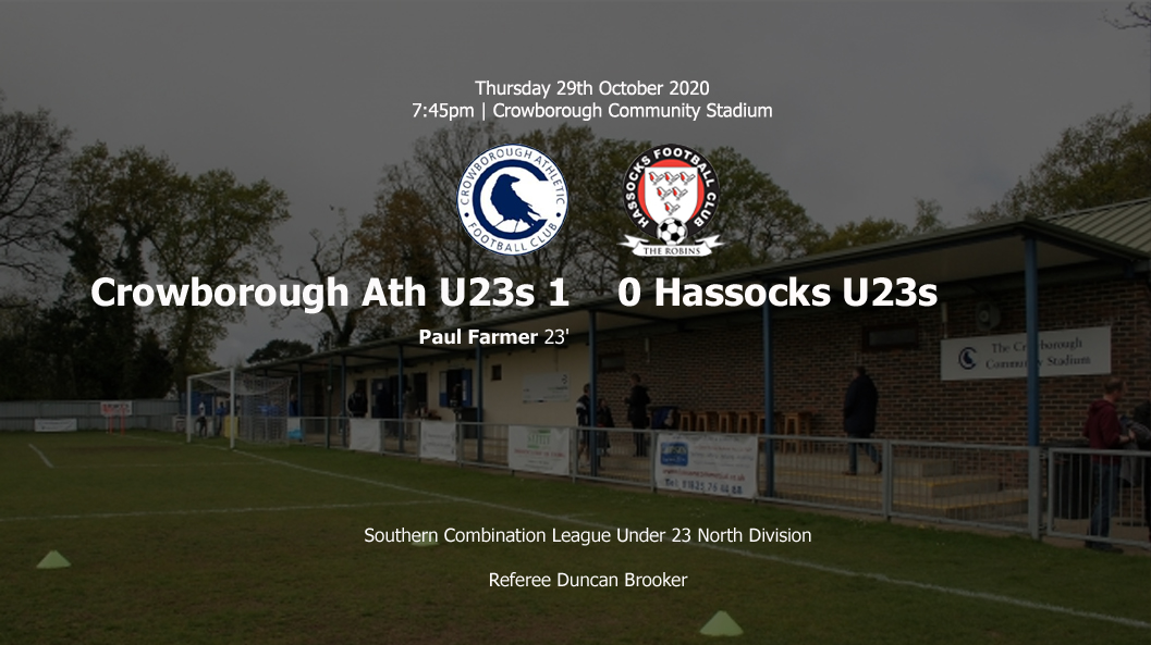 Report: Crowborough Athletic U23 1-0 Hassocks U23, 29/10/20