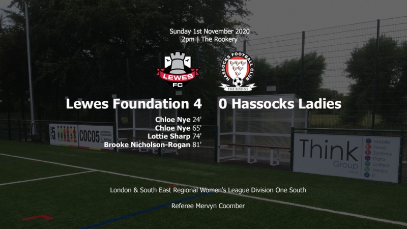 Report: Lewes Foundation 4-0 Hassocks Ladies, 01/11/20