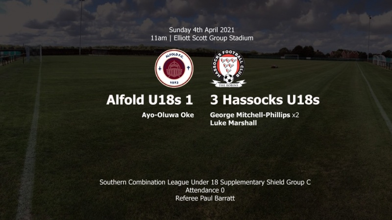 Report: Alfold U18 1-3 Hassocks U18, 04/04/21