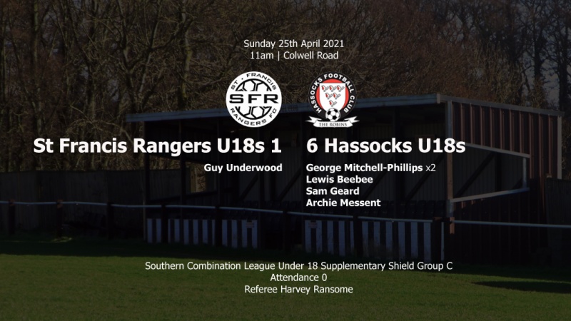 Report: St Francis Rangers U18 1-6 Hassocks U18, 25/04/21