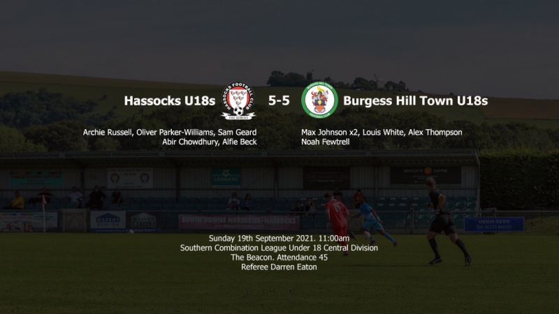 Report: Hassocks U18s 5-5 Burgess Hill Town U18s