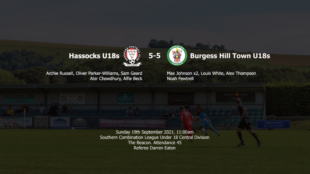Report: Hassocks U18s 5-5 Burgess Hill Town U18s
