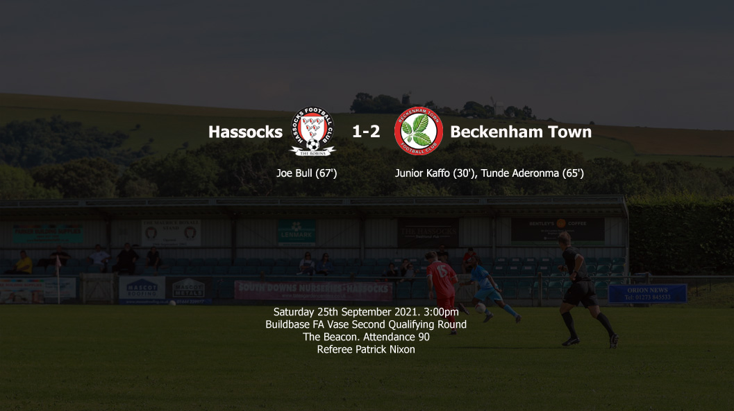 Report: Hassocks 1-2 Beckenham Town