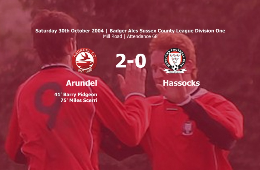 Hassocks suffered a disappointing 2-0 defeat away at Arundel to continue their woeful away record