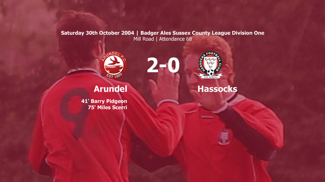 Report: Arundel 2-0 Hassocks, 30/10/04